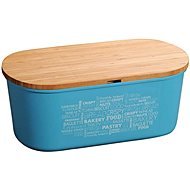 Kesper Plastový chlebník s prkénkem modrý - Breadbox
