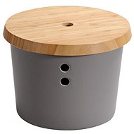 Kesper Plastic box with bamboo lid 19 × 15,5 cm - Storage Jar