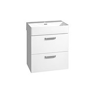 Leny, bathroom cabinet with ceramic sink, white, 50 cm - Bathroom Cabinet