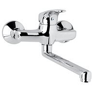 Mereo Wall-mounted sink mixer, Sonata, 100 mm, with flat arm 250 mm, chrome - Tap