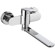 Mereo Wall-mounted sink mixer, Viana, 150 mm, with 200 mm flat arm, chrome - Tap