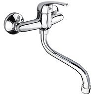 Mereo Wall-mounted sink mixer, Lila, 100 mm, with 18 mm pipe arm - 200 mm, chrome - Tap
