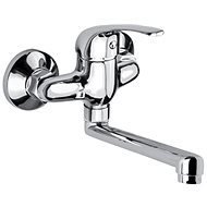 Mereo Wall-mounted sink mixer, Lila, 150 mm, with straight arm 210 mm, chrome - Tap