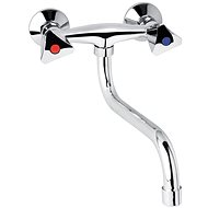 Mereo Wall-mounted sink mixer, Kasia, 150 mm, with 18 mm pipe arm - 200 mm, chrome - Tap