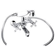 Mereo Wall-mounted bath mixer, Retro Victoria, 150 mm, with accessories, chrome - Tap
