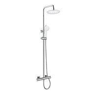 Mereo Thermostatic Wall Mounted Shower Mixer with Hose, Hand and Plate Round Shower O 235 mm - Shower Set
