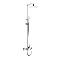 Mereo Thermostatic Wall Mounted Shower Mixer with Hose, Hand and Plate Square Shower 220x220mm - Shower Set
