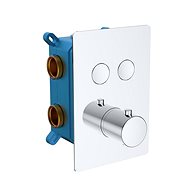 Mereo Thermostatic Push Button Faucet - 2-way - Square Cover - Tap