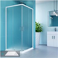 Mereo Kora shower set: square corner 90 cm, bathtub, siphon - Shower Enclosure