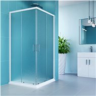 Mereo Kora shower set: rectangular corner 90x80 cm, bathtub, siphon - Shower Enclosure