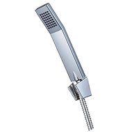 MEREO Bathtub set, single-position shower, square 4 x 7 cm, double-locking stainless steel hose - Shower Set