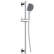 MEREO Shower set, single-position shower, two-lock stainless steel hose, adjustable holder, plastic/ - Shower System