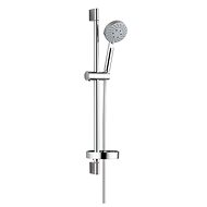 MEREO Shower set, five-position shower, sliding holder, silver grey hose, soap dish - Shower System