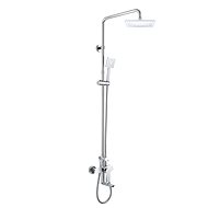 MEREO Wall-mounted mixer Dita 150 mm with shower. set, swivel arm, hand and plate. Shower 220x22 - Shower Set