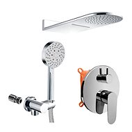 MEREO Shower set with thermostatic concealed push-button mixer - 3-way - round cover - Shower Set