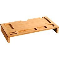 Kesper, Monitor stand made of bamboo with compartments, 66 x 34,5 x 5 cm. - Monitor Stand