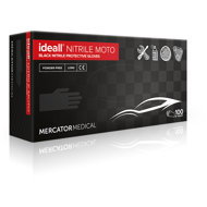 MERCATOR Ideall Nitrile Moto reinforced long work gloves, 100 pcs, size: 1.5 mm, w/o M - Work Gloves