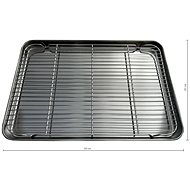 Stainless steel baking tray with grid, 50 × 35 × 3 cm - Baking Sheet
