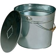 Lienbacher Oval ash container with lid 24l, zinc plated - Ash Container