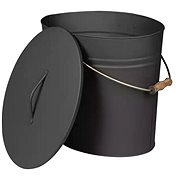 Lienbacher Oval ash container with lid 15l, anthracite - Ash Container