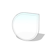 Lienbacher Glass under the stove teardrop with facet 110x110cm - Glass Hearth Plate