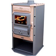 Tim System Fireplace stove BLACK PEC for solid fuel, brown - Wood Stove