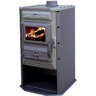 Tim System Fireplace Stove BLACK PEC for solid fuels, gray-green - Wood Stove