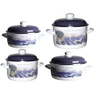 Metalac Enamel set 8pcs, lavender decor - Cookware Set