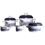 Metalac Enamel set 8pcs, lavender decor - Kitchenware Set