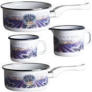 Metalac Enamel set 4pcs, lavender decor - Cookware Set
