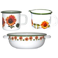 Metalac Enamel set 3pcs, sunflower decor - Kitchenware Set