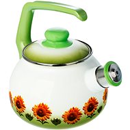 Metalac Enamelled teapot 2.5l, sunflower decor - Hot Water Kettle