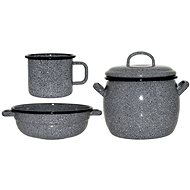 Metalac Enamel set 4pcs, stone decor - Kitchenware Set