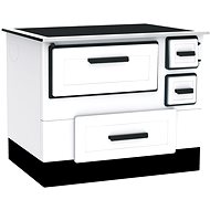 ALFA PLAM ALFA 55, white, left, 5kW - Solid Fuel Stove