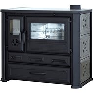 TIM SISTEM Alma Mons, black, right exhaust, 9kW - Solid Fuel Stove