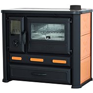 TIM SISTEM Alma Mons, orange, right exhaust, 9kW - Solid Fuel Stove