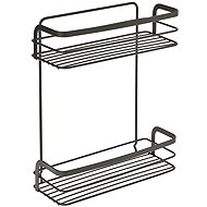 Metaltex ORIGIN LAVA Shelf 26 × 10 × 30 cm hanging 2 tiers black - Bathroom Shelf