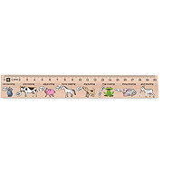 METRIE Didakt M02 wooden, animals speak, 20 cm - Ruler