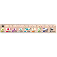 METRIE Didakt M02 wooden, geometric shapes, 20 cm - Ruler