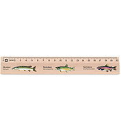 METRIE Didakt M02 wooden, fish, 20 cm - Ruler
