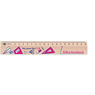 METRIE Didakt M02 wooden, pupils 1. B, 20 cm - Ruler