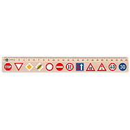 METRIE Didakt M07 wooden, basic traffic signs, 25 cm - Ruler