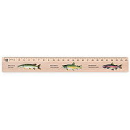 METRIE Didakt M07 wooden, with fish motif, 25 cm - Ruler