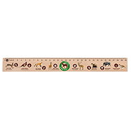 METRIE Didakt M09 wooden, animal tracks 30 cm - Ruler