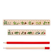 METRIE DSM06 4-piece school set of rulers and pencils natural - Ruler