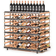 Metrie Raxi Classix 6120P Stand for 120 bottles made of steel and solid wood - Wine Stand