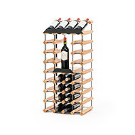 Metrie Raxi Classix 6028R Stand for 28 bottles made of steel and solid wood - Wine Stand