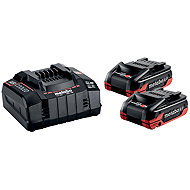 METABO Basic-Set 2 × LiHDX (Li-ion) 4.0 Ah - Charger and Spare Batteries
