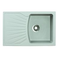 Metalac Granit X Quadro Plus 1,5D double with tray and drain, grey - Granite Sink
