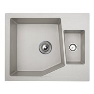 Metalac Granit X Linea M 1,5D dvoudřez s vaničkou, šedý - Granite Sink